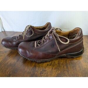 BORN Shoes Men's 10.5 M  Oxford Lace Up Handcrafted Brown Leather Sneakers Shoes